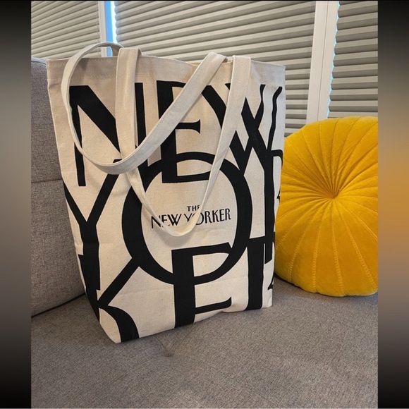 Iconic New Yorker Canvas Tote Carryall Bag - Picture 4 of 9